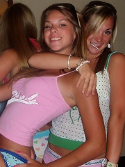 Young girls intimate moments captured on holiday