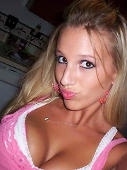 cute brunettes show off their teen tits