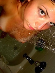 Sweet university girl gets nude in the mirror